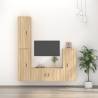 4 Piece TV Cabinet Set Sonoma Oak Engineered Wood Colour sonoma oak Quantity in Package 4 