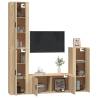 4 Piece TV Cabinet Set Sonoma Oak | Stylish & Practical Design