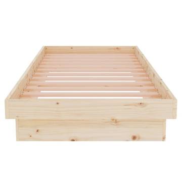 Solid Wood Bed Frame 75x190 cm - Small Single - Hipomarket