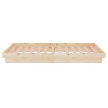 Solid Wood Bed Frame 75x190 cm - Small Single - Hipomarket