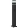 Outdoor Floor Lamp with Outlet - Black 80cm Aluminium