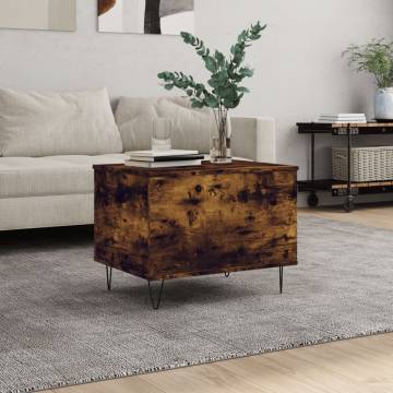 Elegant Smoked Oak Coffee Table | 60x44.5x45 cm