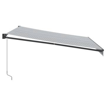 Retractable Awning Anthracite & White 4x3m | HipoMarket