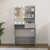 Dressing Table with LED Grey Sonoma 74.5x40x141 cm Colour grey sonoma Quantity in Package 1 