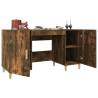 Desk Smoked Oak 140x50x75 cm - Engineered Wood | Hipo Market