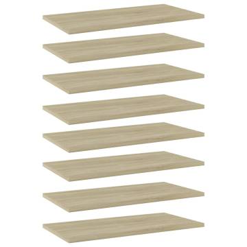 Bookshelf Boards 8 pcs Sonoma Oak - Stylish Storage Solution