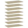 Bookshelf Boards 8 pcs Sonoma Oak 60x30x1.5 cm Engineered Wood Colour sonoma oak Size 60 x 30 x 1.5 cm Quantity in Package 8 