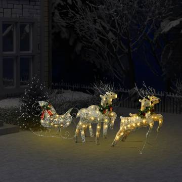 Reindeer & Sleigh Christmas Decoration | 100 LEDs Outdoor Gold