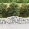 Arched Gabion Baskets - 15 pcs Galvanised Iron for Gardens