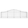 Arched Gabion Baskets - 15 pcs Galvanised Iron for Gardens