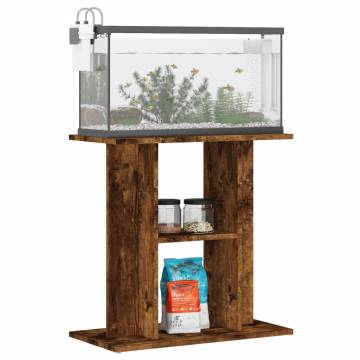 Aquarium Stand Smoked Oak - 60x30x60 cm Engineered Wood