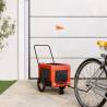 Pet Bike Trailer Orange and Black Oxford Fabric and Iron Colour orange Size 120 x 54.5 x 53 cm 