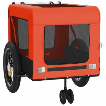 Orange & Black Pet Bike Trailer | Comfortable & Durable Design