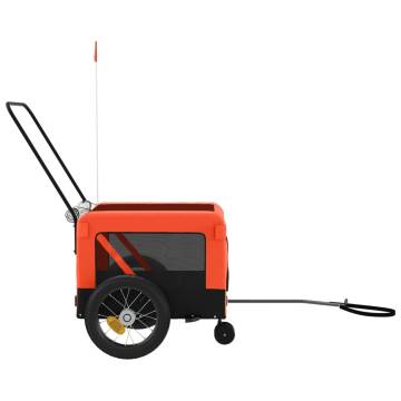 Orange & Black Pet Bike Trailer | Comfortable & Durable Design