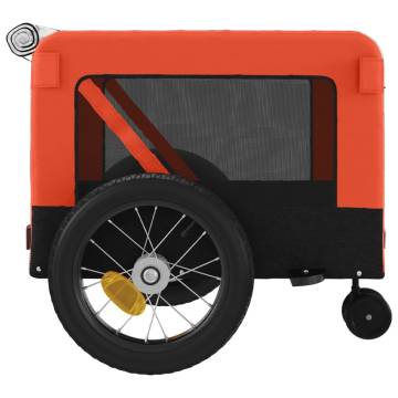 Orange & Black Pet Bike Trailer | Comfortable & Durable Design