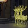 XXL Acrylic Christmas Reindeers - 250 LED Warm White - 3 pcs