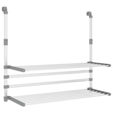 Drying Rack for Balcony - 89x25x(60-95) cm Aluminium