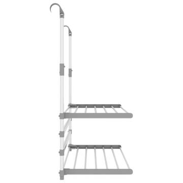 Drying Rack for Balcony - 89x25x(60-95) cm Aluminium