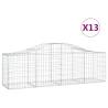 Arched Gabion Baskets - 13 pcs Galvanised Iron | HipoMarket