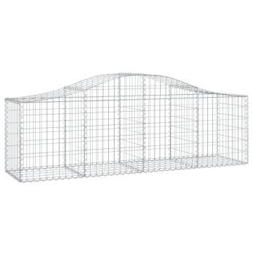 Arched Gabion Baskets - 13 pcs Galvanised Iron | HipoMarket