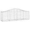 Arched Gabion Baskets - 13 pcs Galvanised Iron | HipoMarket