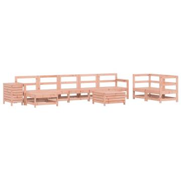 10 Piece Garden Sofa Set - Solid Wood Douglas Fir