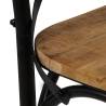 Cross Chairs Set - 6 pcs Black Solid Mango Wood | HipoMarket