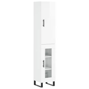 Highboard High Gloss White - Stylish Storage Solution | HipoMarket