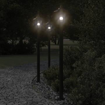 Outdoor Floor Lamps 3pcs Black - Stylish & Durable Lighting