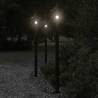 Outdoor Floor Lamps 3pcs Black 120 cm Stainless Steel Colour black Size 120 cm Quantity in Package 3 Bulb Quantity 1 