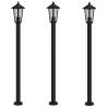 Outdoor Floor Lamps 3pcs Black - Stylish & Durable Lighting