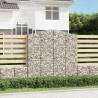 Arched Gabion Baskets - 10 Pcs Galvanised Iron | HipoMarket