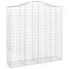 Arched Gabion Baskets - 10 Pcs Galvanised Iron | HipoMarket