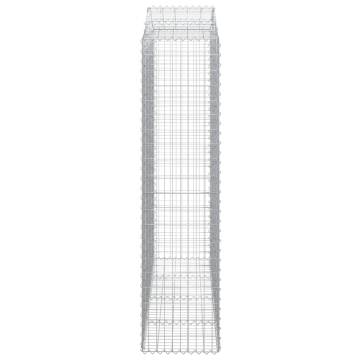 Arched Gabion Baskets - 10 Pcs Galvanised Iron | HipoMarket