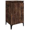 Stylish Smoked Oak Bedside Cabinet - 40x35x70 cm