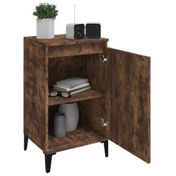 Stylish Smoked Oak Bedside Cabinet - 40x35x70 cm