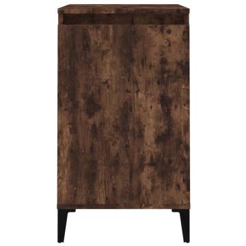 Stylish Smoked Oak Bedside Cabinet - 40x35x70 cm