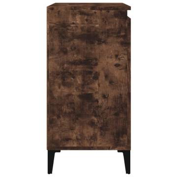 Stylish Smoked Oak Bedside Cabinet - 40x35x70 cm