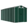 Garden Shed Green 191x470x198 cm | Durable Galvanised Steel