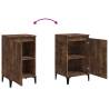 Stylish Smoked Oak Bedside Cabinet - 40x35x70 cm