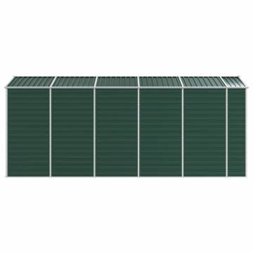 Garden Shed Green 191x470x198 cm | Durable Galvanised Steel