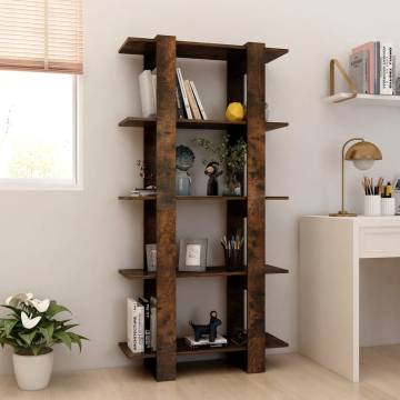 Book Cabinet & Room Divider - Smoked Oak 80x30x160 cm