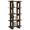 Book Cabinet & Room Divider - Smoked Oak 80x30x160 cm