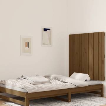 Honey Brown Wall Headboard - Solid Pine 95.5x3x90 cm