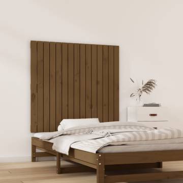 Honey Brown Wall Headboard - Solid Pine 95.5x3x90 cm