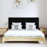 Elegant Black Wall Headboard - Solid Pine 159.5x3x60 cm