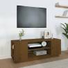 TV Cabinet Honey Brown 110x35x40.5 cm Solid Wood Pine Colour honey brown Quantity in Package 1 