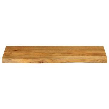 Live Edge Solid Mango Wood Table Top - 80x40x2.5 cm