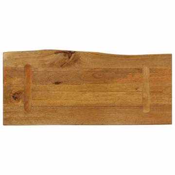 Live Edge Solid Mango Wood Table Top - 80x40x2.5 cm