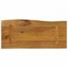 Live Edge Solid Mango Wood Table Top - 80x40x2.5 cm